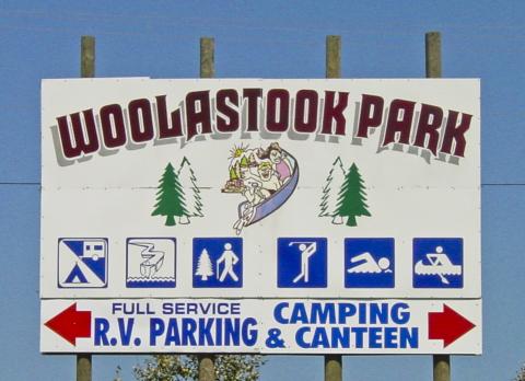 Woolastook Park sign